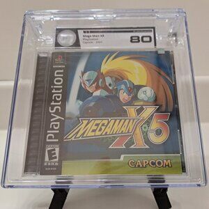 Brand New Sealed Playstation Megaman X5 PS1 Psone Graded Player 1 Rating 80